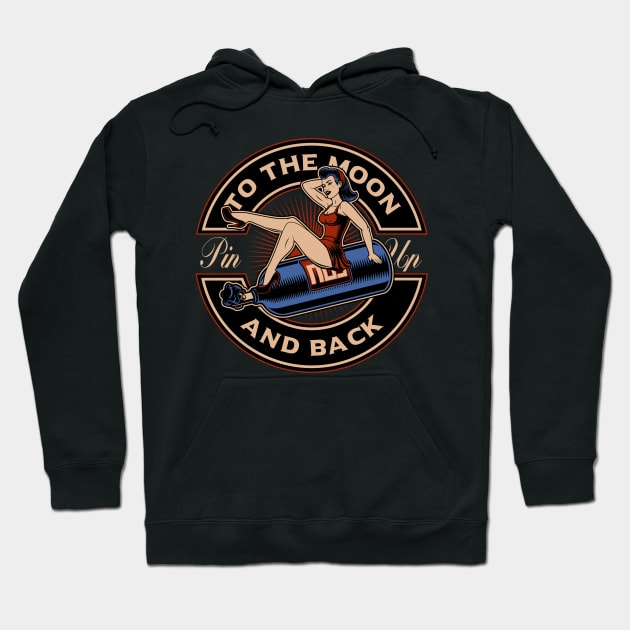 To the moon and back Hoodie by D3monic